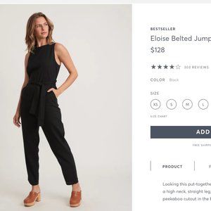 Marine Layer XS Eloise Jumpsuit